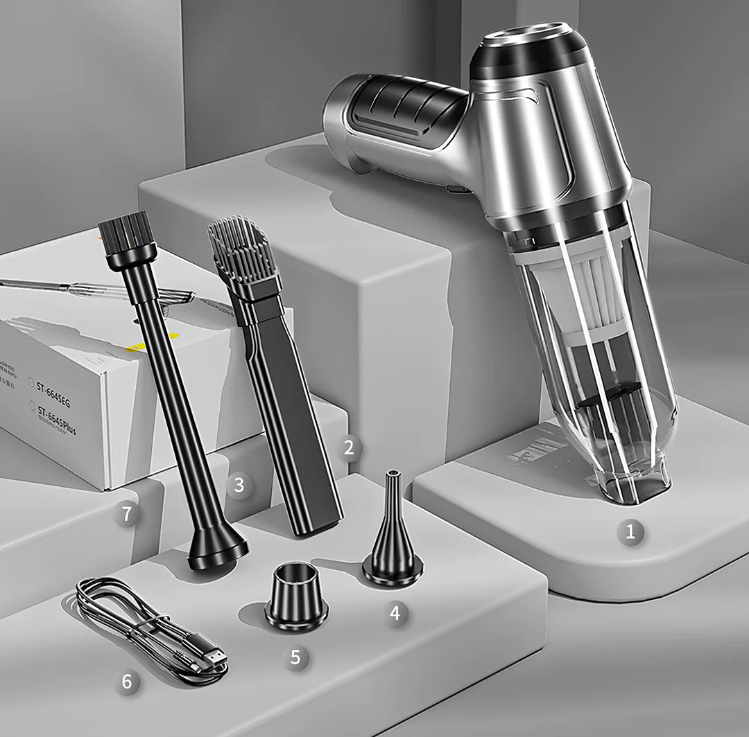 Powercleany™ handstofzuiger |  Nooit meer een rommeltje in je auto!