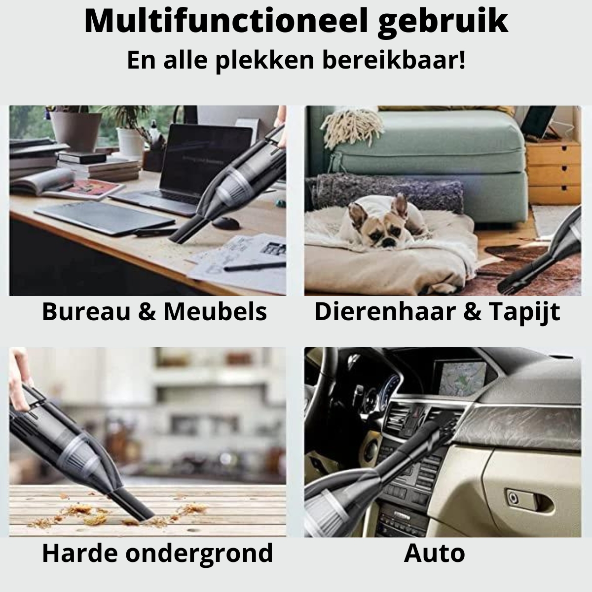 Powercleany™ handstofzuiger |  Nooit meer een rommeltje in je auto!